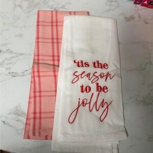 Target Pink and White Kitchen Towels